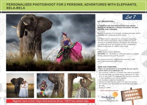 PERSONALIZED PHOTOSHOOT FOR 2 PERSONS, ADVENTURES WITH ELEPHANTS, BELA-BELA