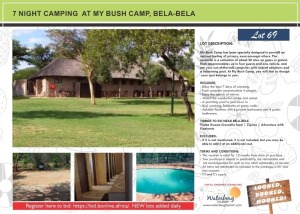 7 NIGHT CAMPING AT MY BUSH CAMP, BELA-BELA