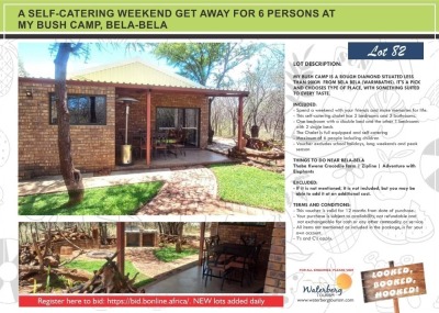 SELF CATERING CHALET FOR 6 PERSONS AT THE BEAUTIFUL ALPETRA PRIVATE GAME RESERVE, VAALWATER